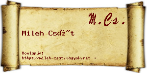 Mileh Csát névjegykártya